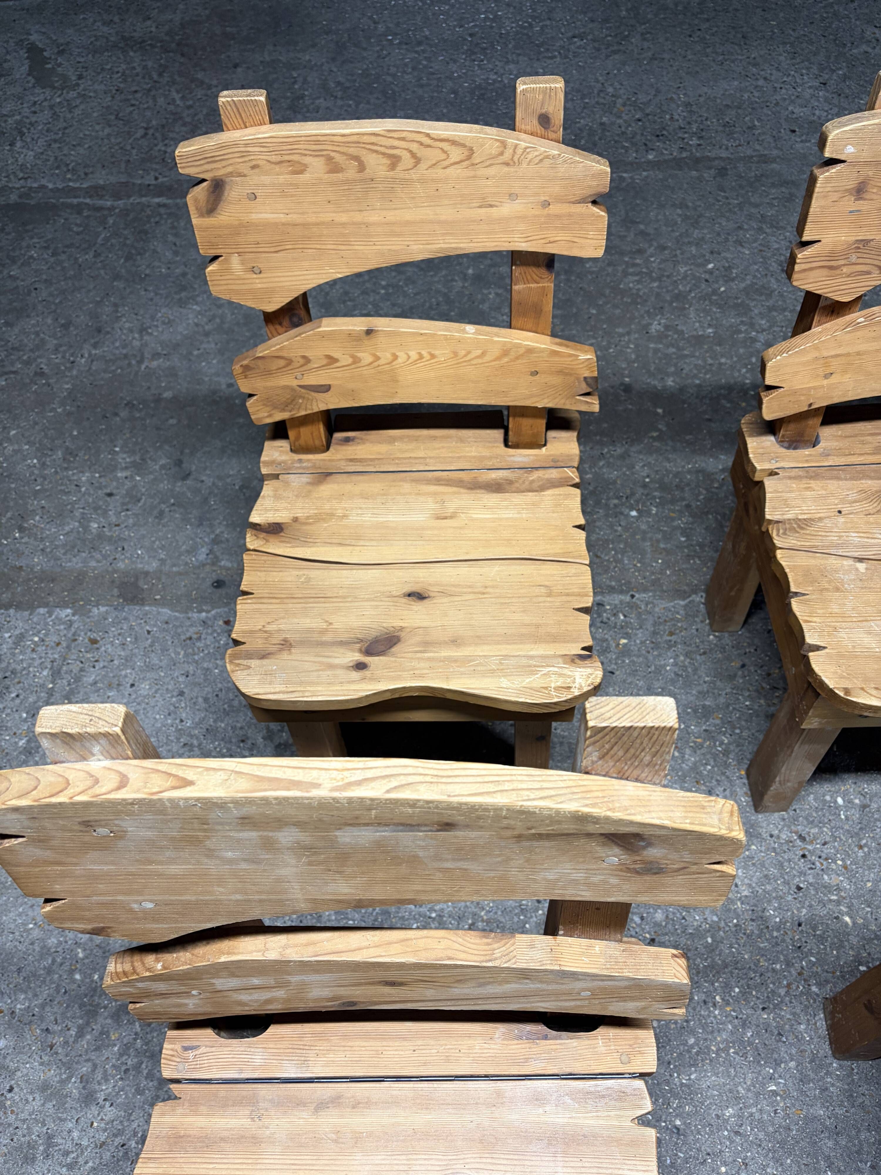 Lot de 4 chaises de montagne, 1970