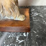 Terracotta dog signed R. Pollin