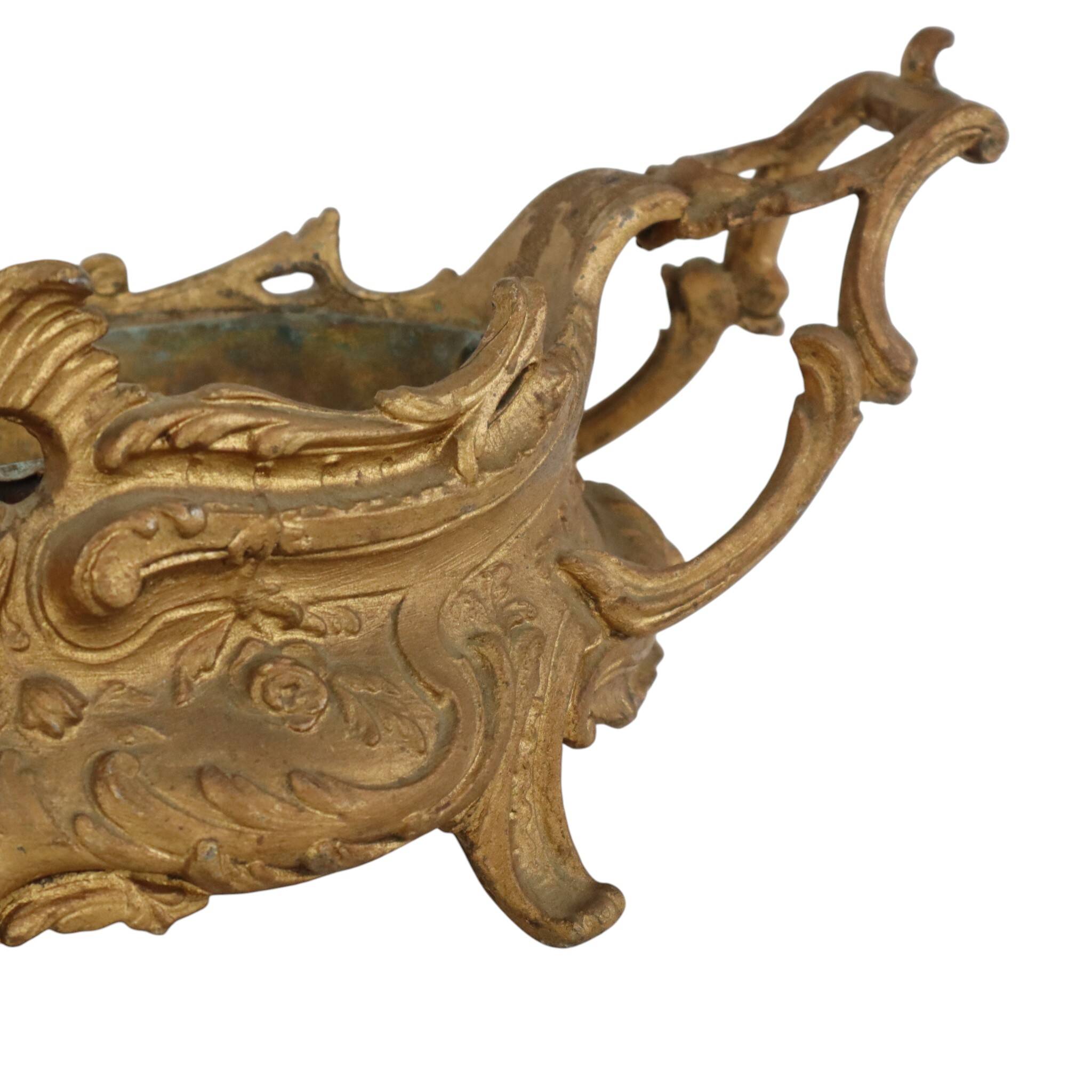 Rococo-style gold-colored jardinière/flower planter, early 20th century.