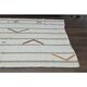 White Brown Antique Handmade Wool Kilim Rug 190x251
