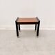 Side table in mahogany and stained oak, France 1980.