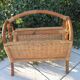 Magazine holder in rattan and braided wicker / vintage 60s-70s