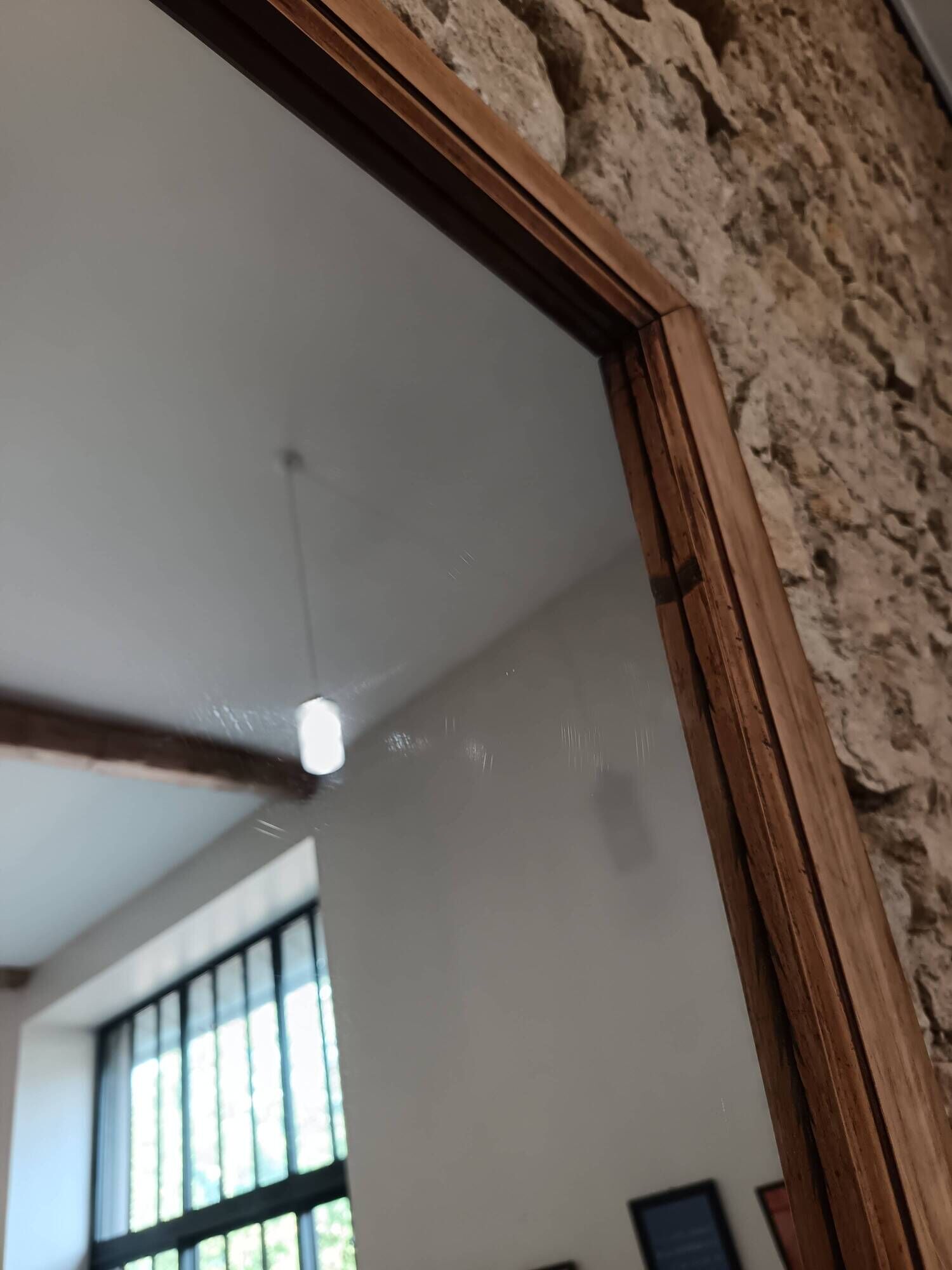 ANTIQUE MIRROR WINDOW