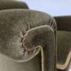 Fauteuil danois des années 1970, velours vert d'origine.