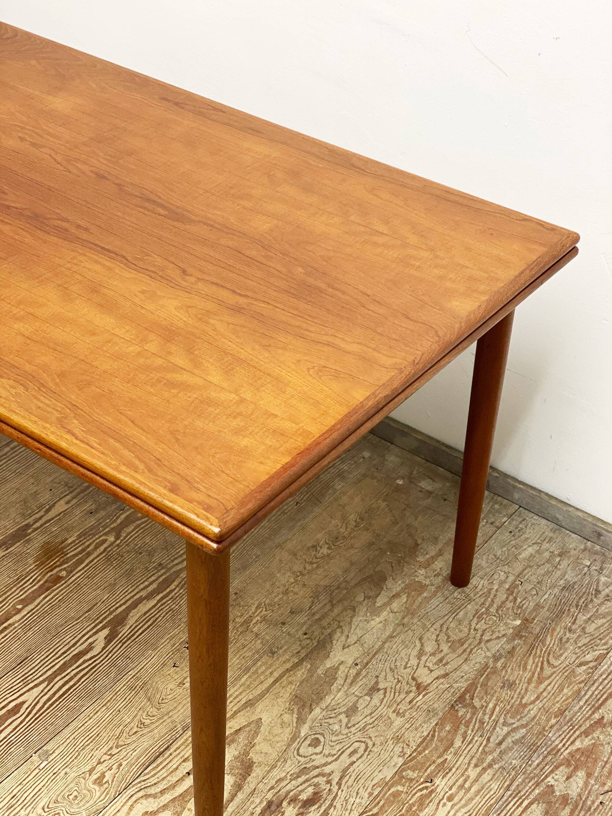 Extendable mid century teak dining table by scovby, denmark, 1950s