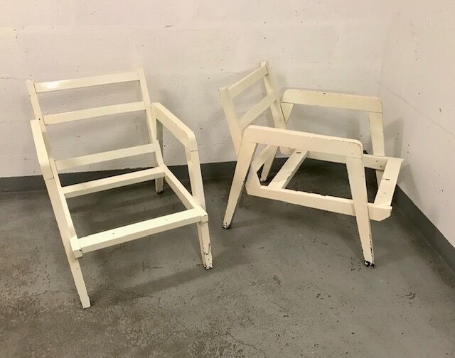 Pair of lacquered armchairs