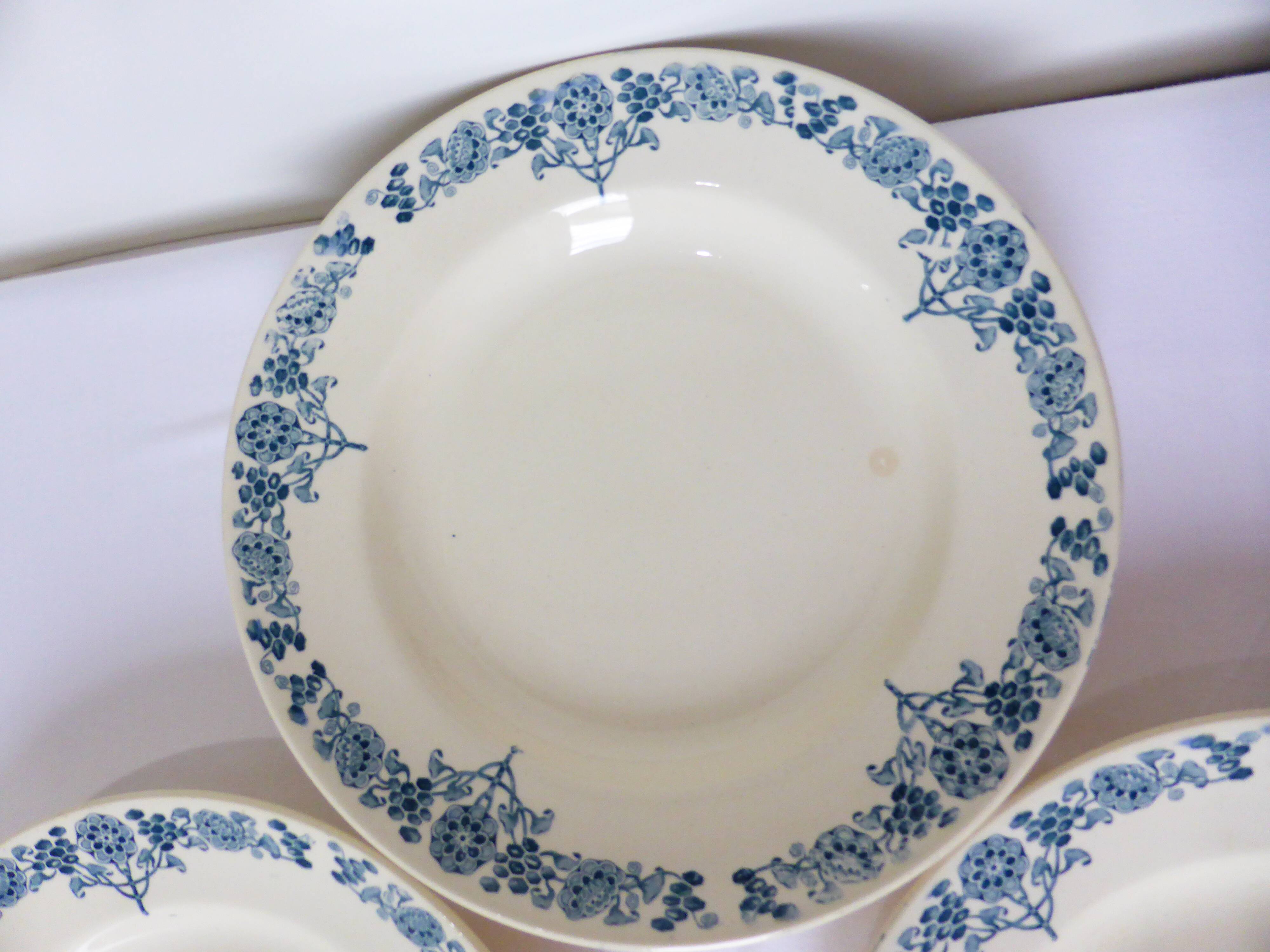 3 deep plates in ironstone from Longchamp model Christiane 220511