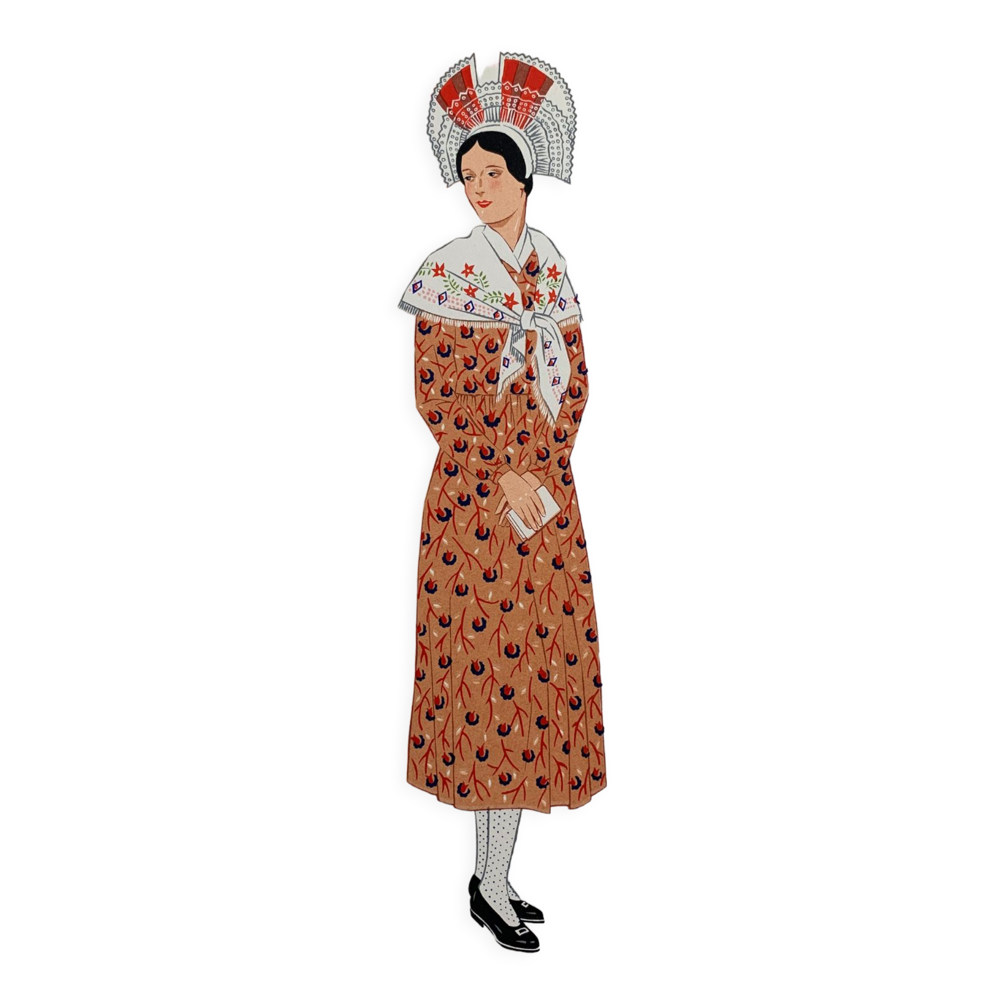 Lithographie costumes nationaux - Champagne