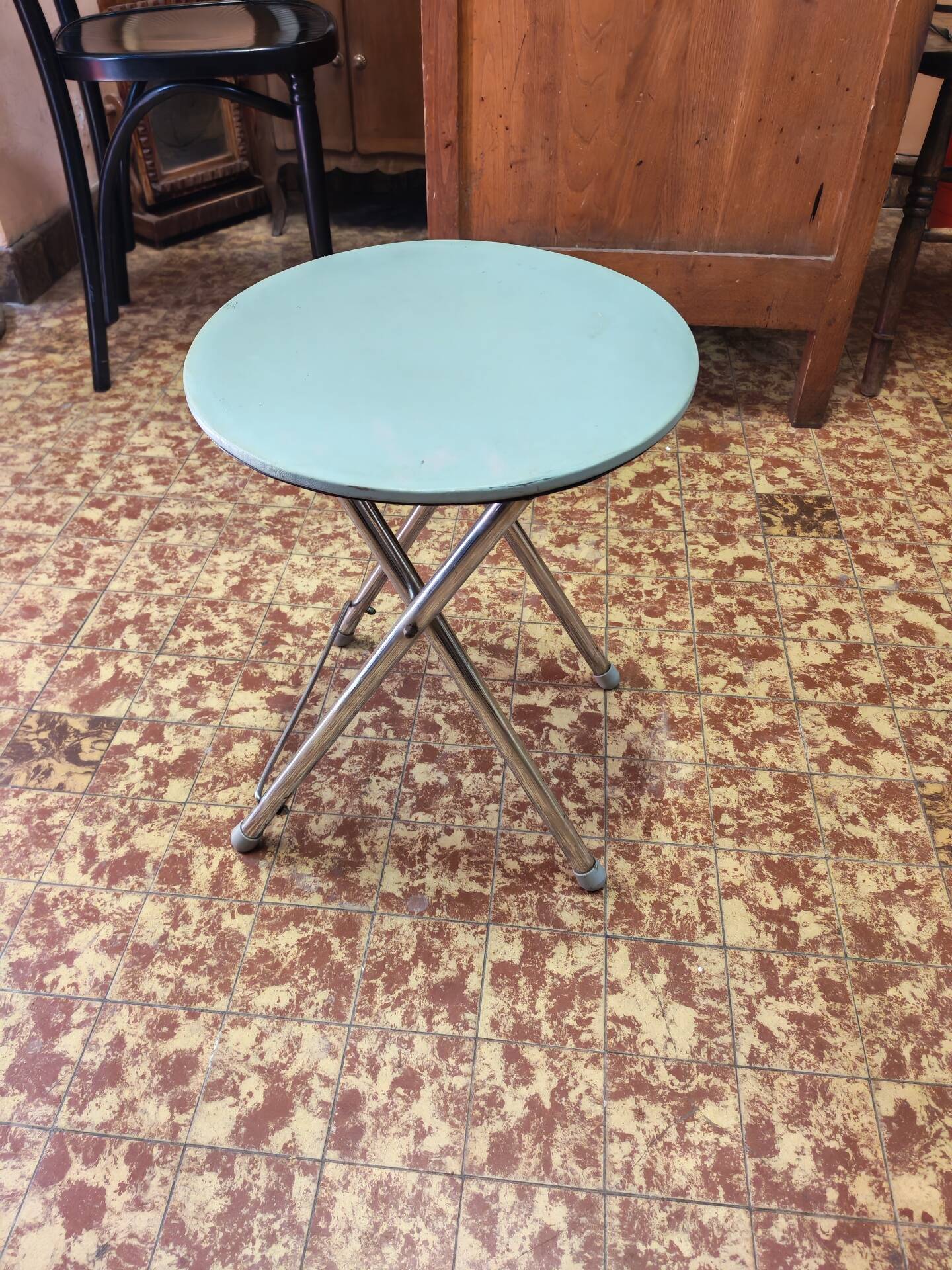 Tabouret pliant vintage Allemagne de L'Est 60/70
