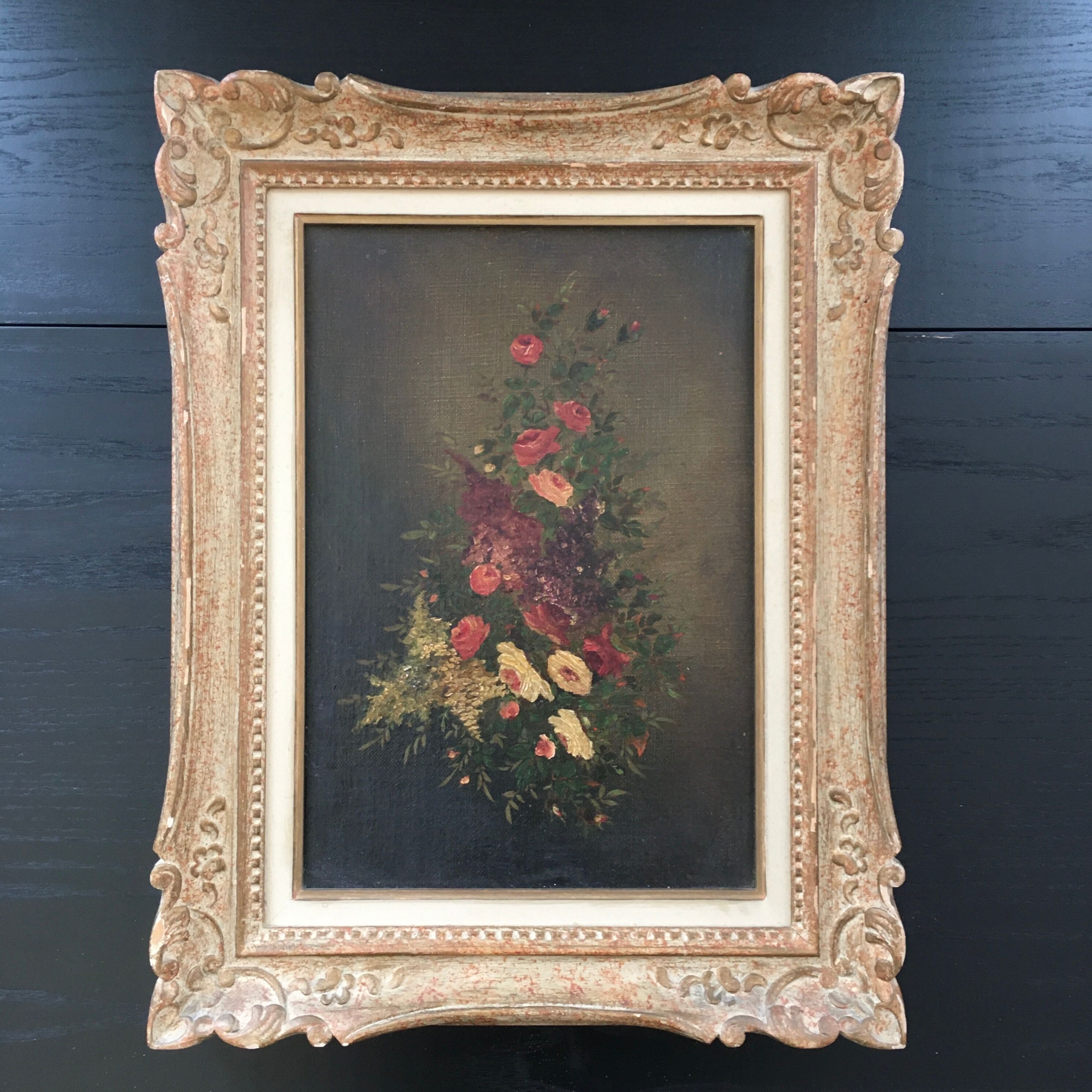 Ancient painting sheaf of flowers