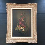 Tableau ancien gerbe de fleurs