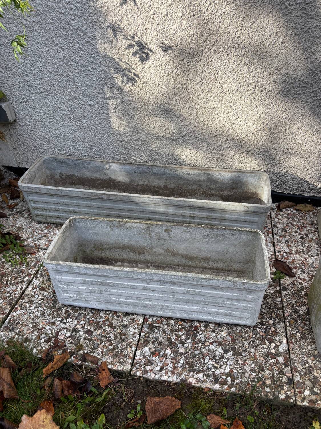 Set of 4 fibreglass planters by Willy Guhl