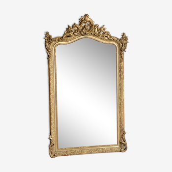 Antique Louis XV rocaille mirror 153x91 cm