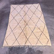 Tapis Marocain Beni M'Rirt blanc - 26 x 304 cm