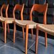 4 Niels Otto Møller model 71 chairs, Denmark 1950