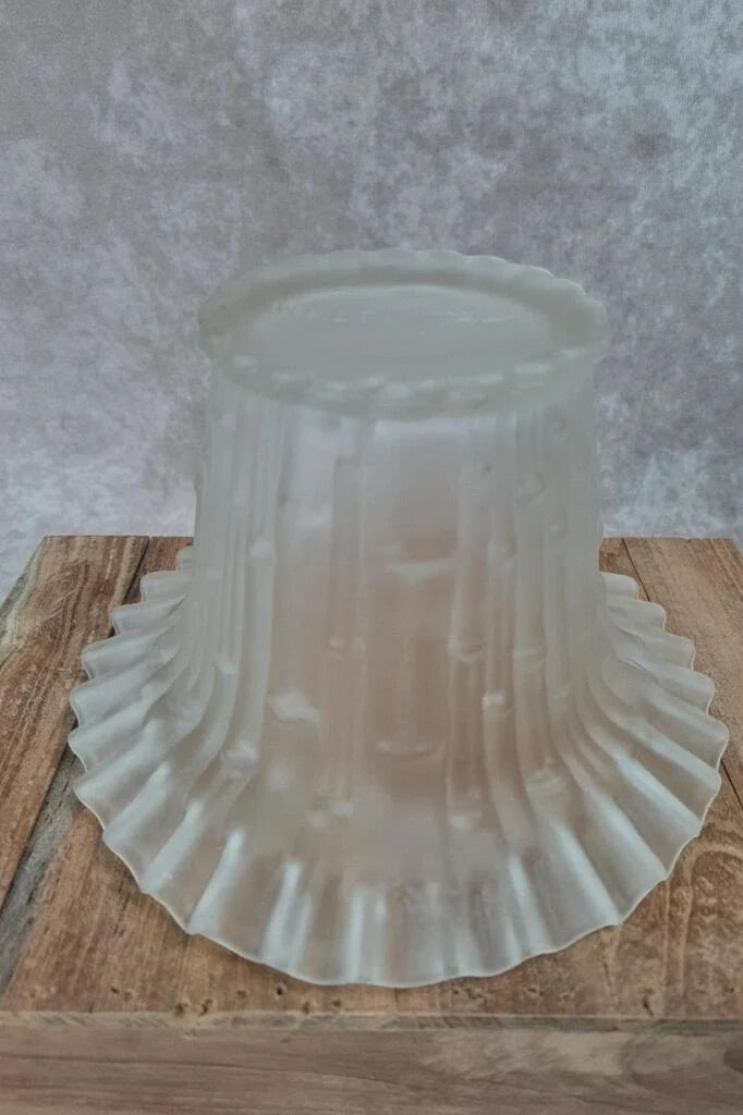 Vintage frosted glass vase – Made in Italy 🇮🇹