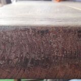 Workshop table with tray on trestles