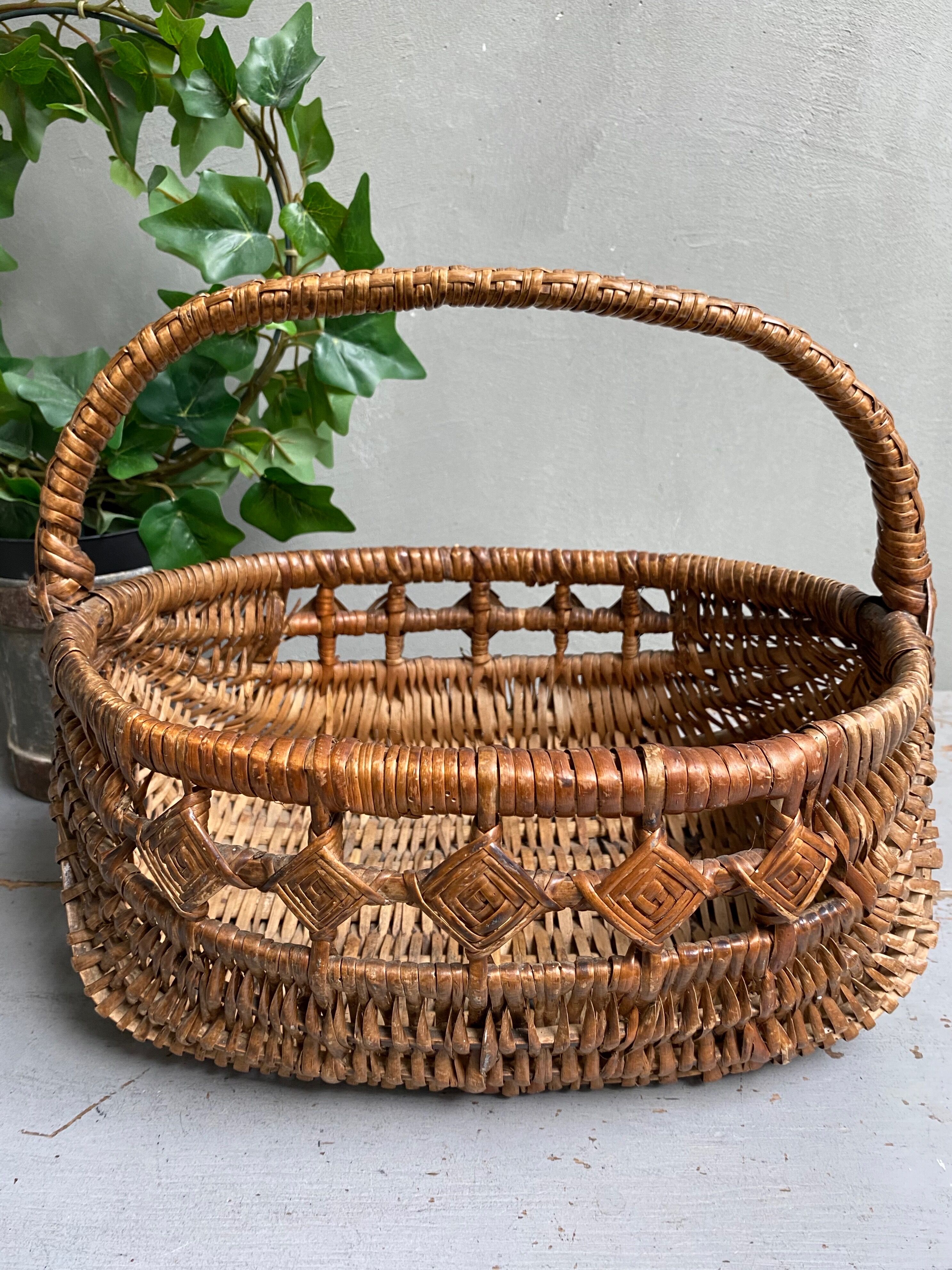 Vintage wicker basket