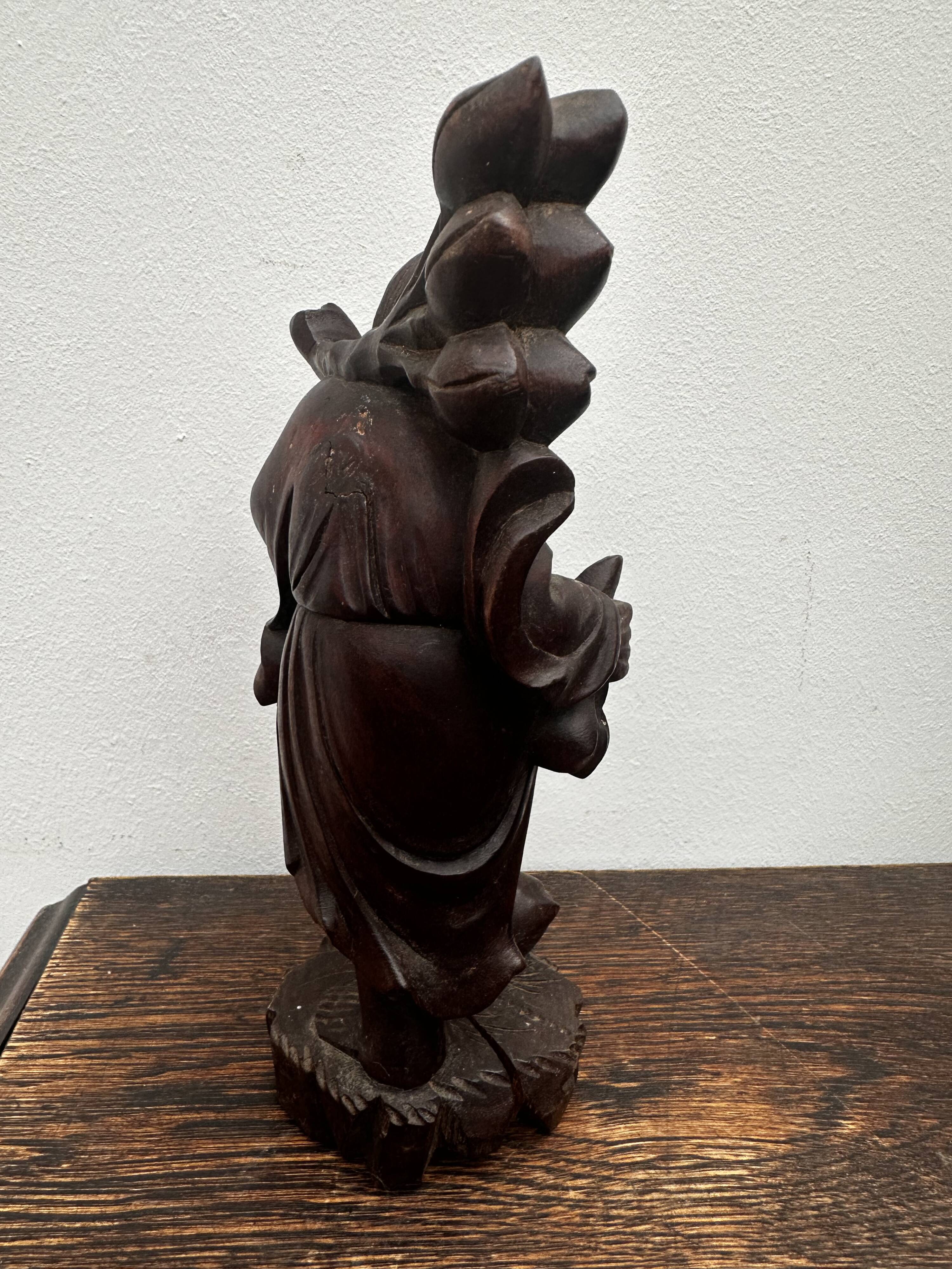Carved wooden sculpture "Chinese peasant", early 20th century.