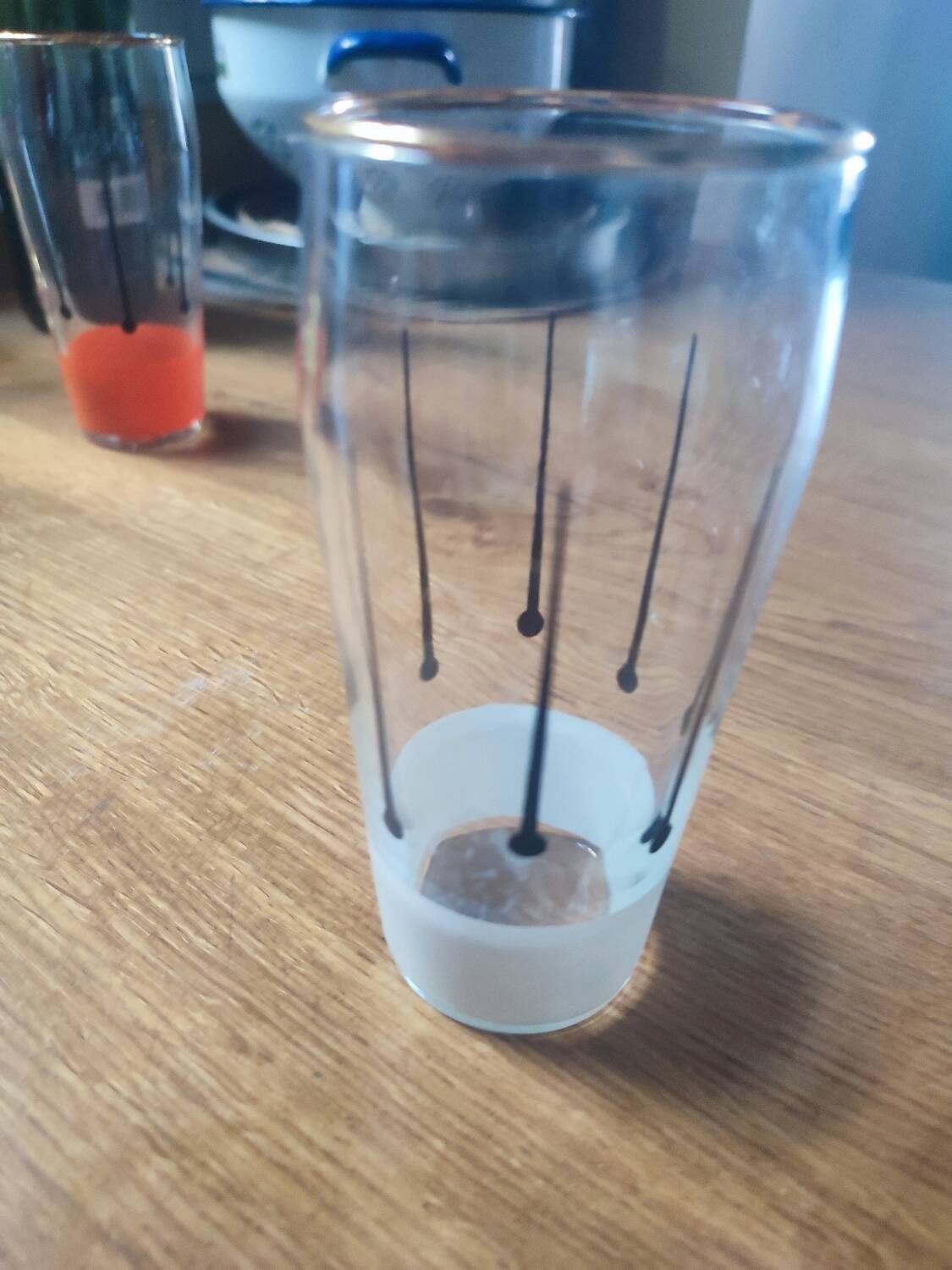 Set of 5 vintage screen-printed glasses