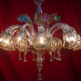Murano glass chandelier circa 1980
