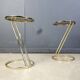 Vintage brass side tables - set of 2, 1970s