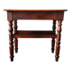 Antique solid walnut console serving trolley