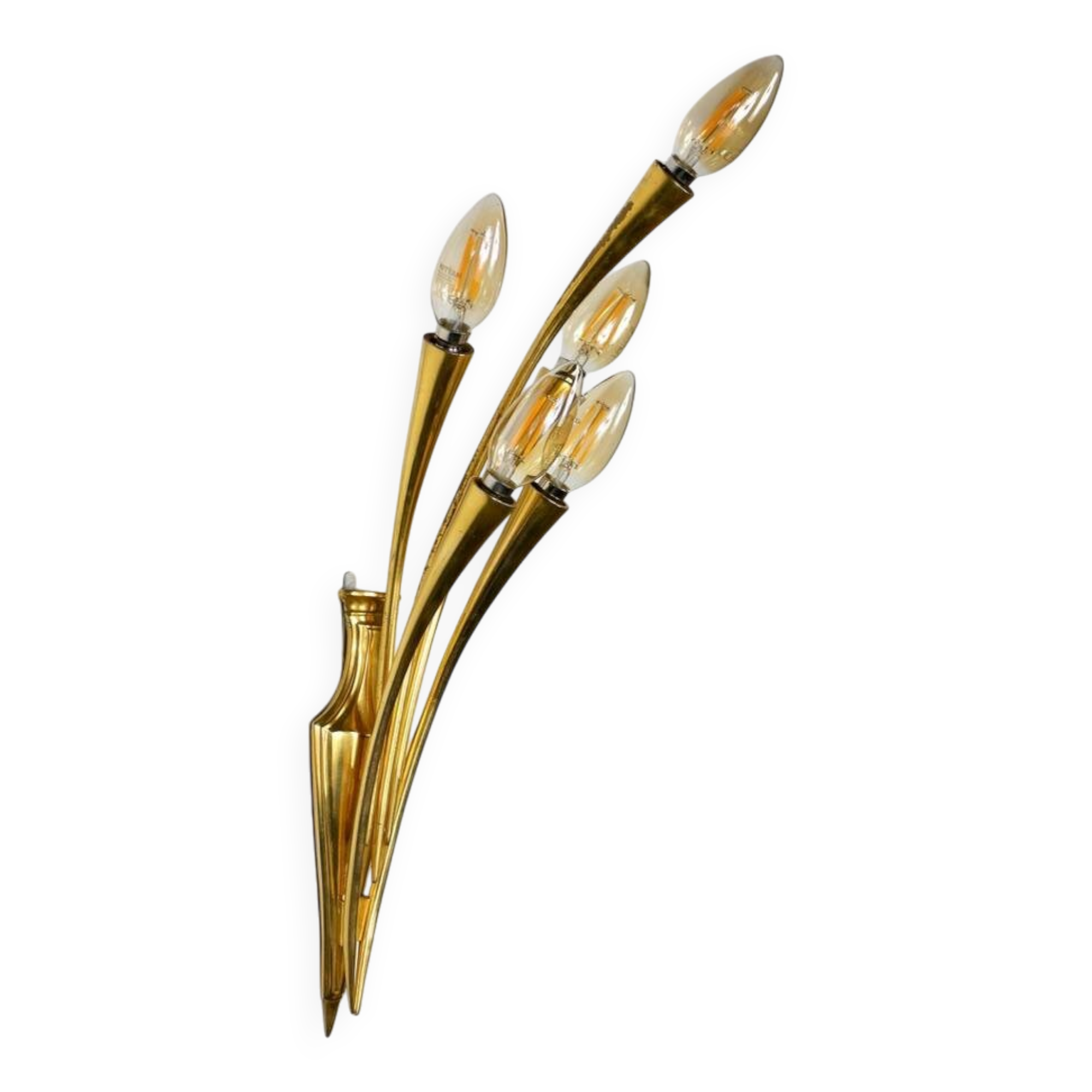 Oscar Torlasco brass wall lamp for Lumi Milano, 1950s