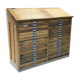 Double oak printer furniture from the 1930s