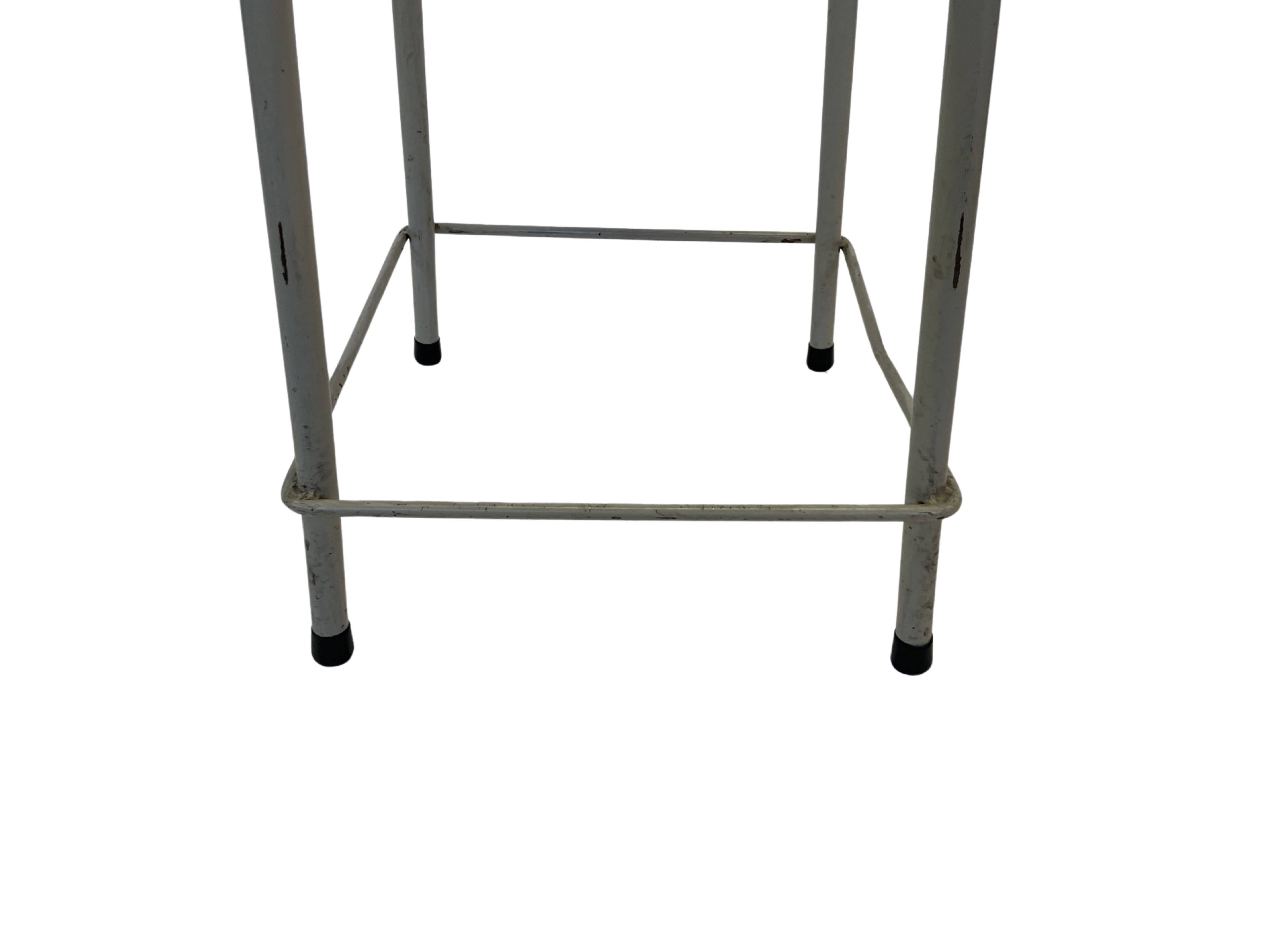 Vintage school stool, 1970s industrial design, Dutch minimalist