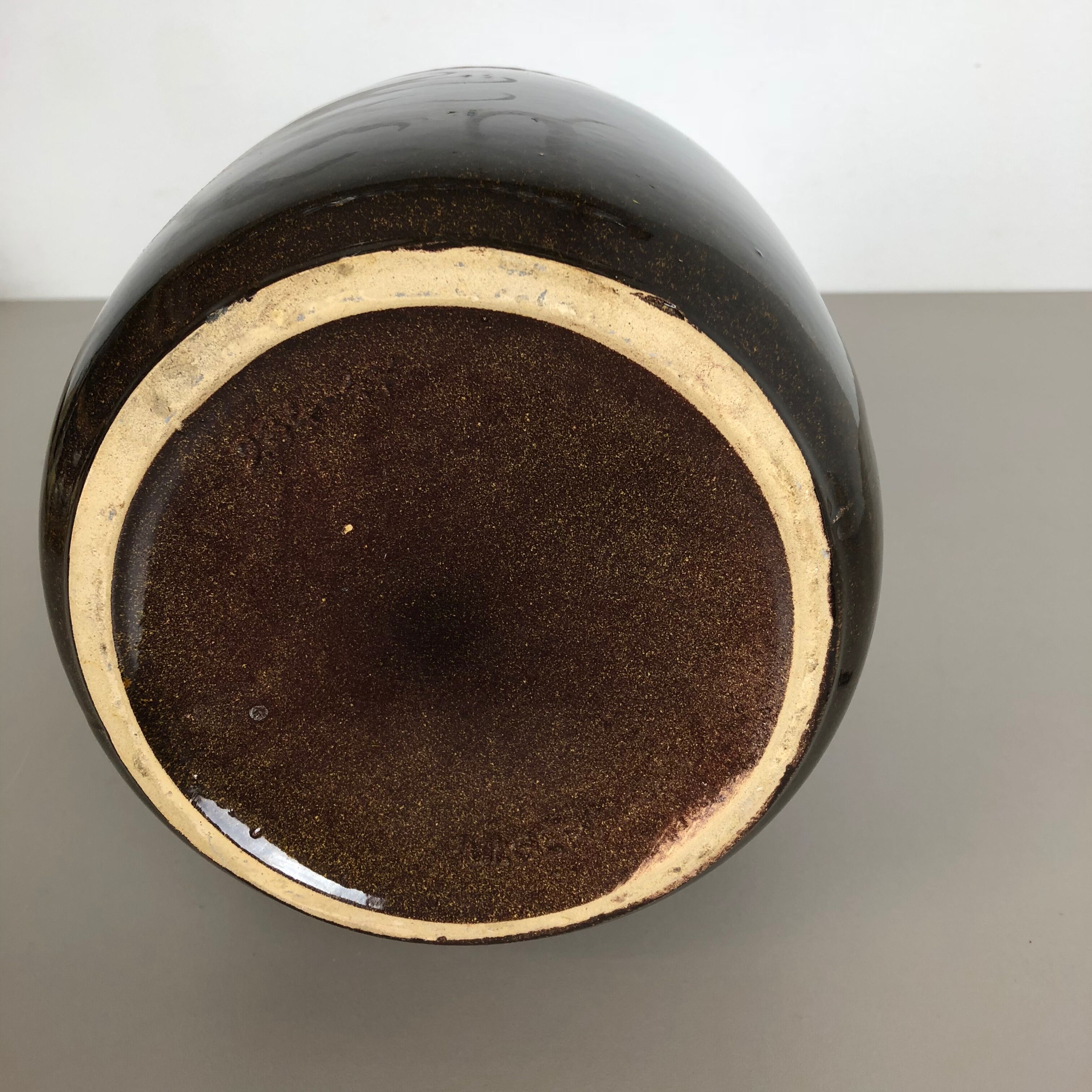 Pottery fat lava multi-color 284-47 floor vase made by Scheurich, 1970s