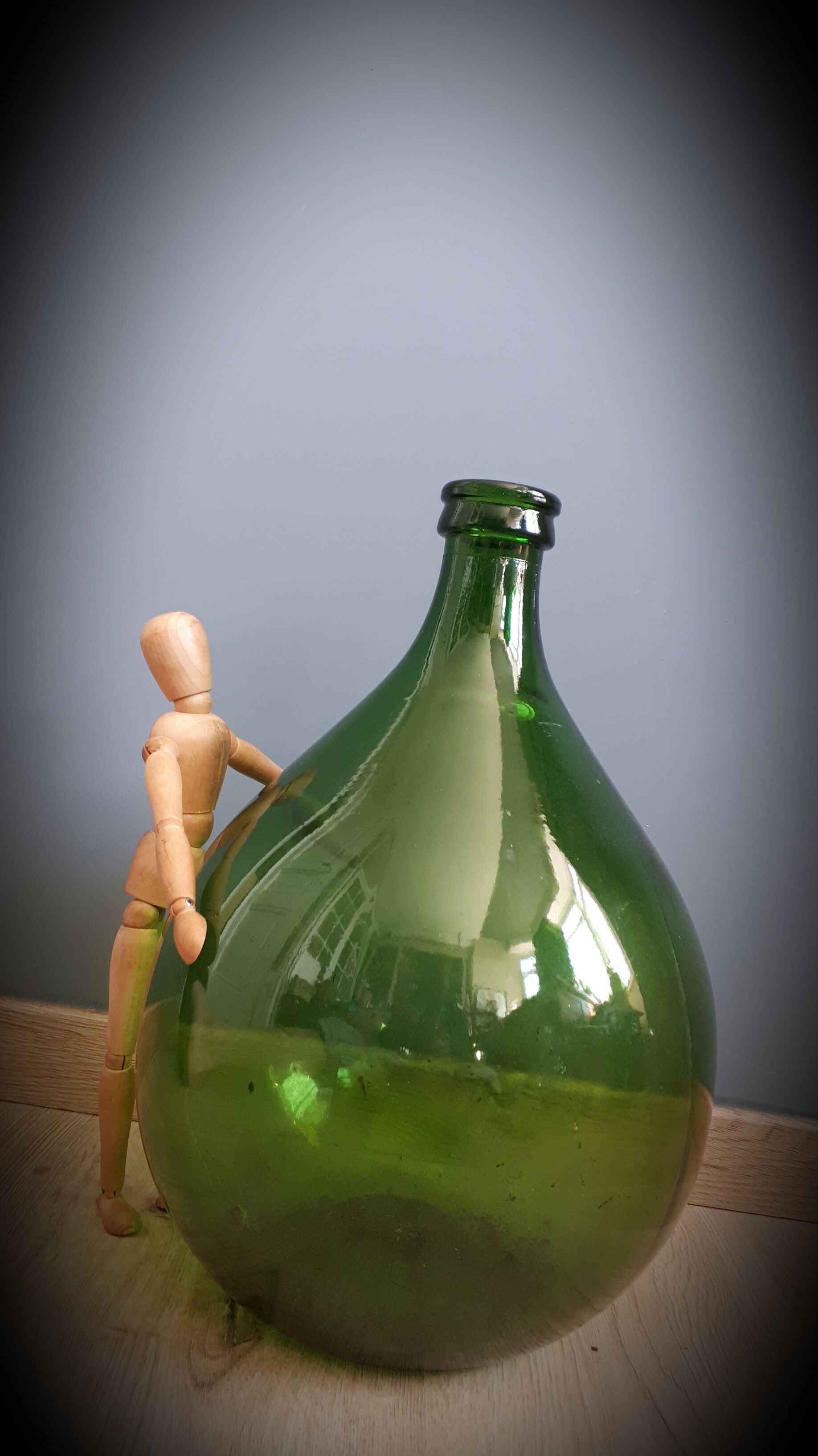 Demijohn 10l round green