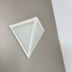 Original cubic satin white glass wall light by glashütte limburg, germany 1980s