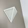 Original cubic satin white glass wall light by glashütte limburg, germany 1980s