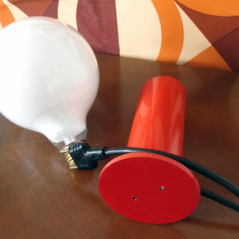 Lampe orange années 70