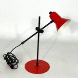 Vintage red table lamp by Veneta Lumi. Italy 1970s