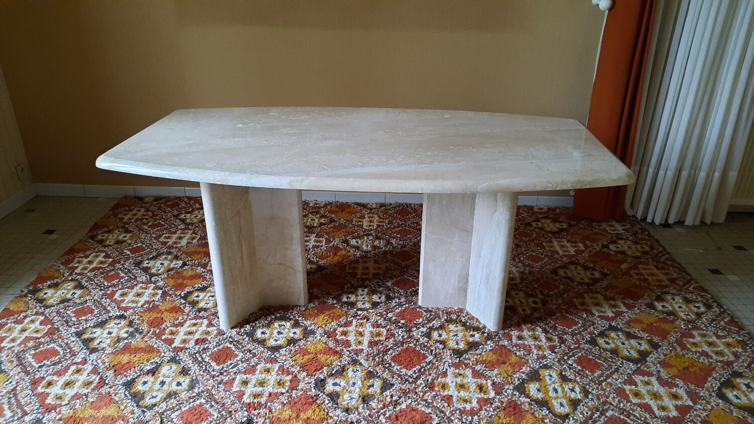 Travertine table
