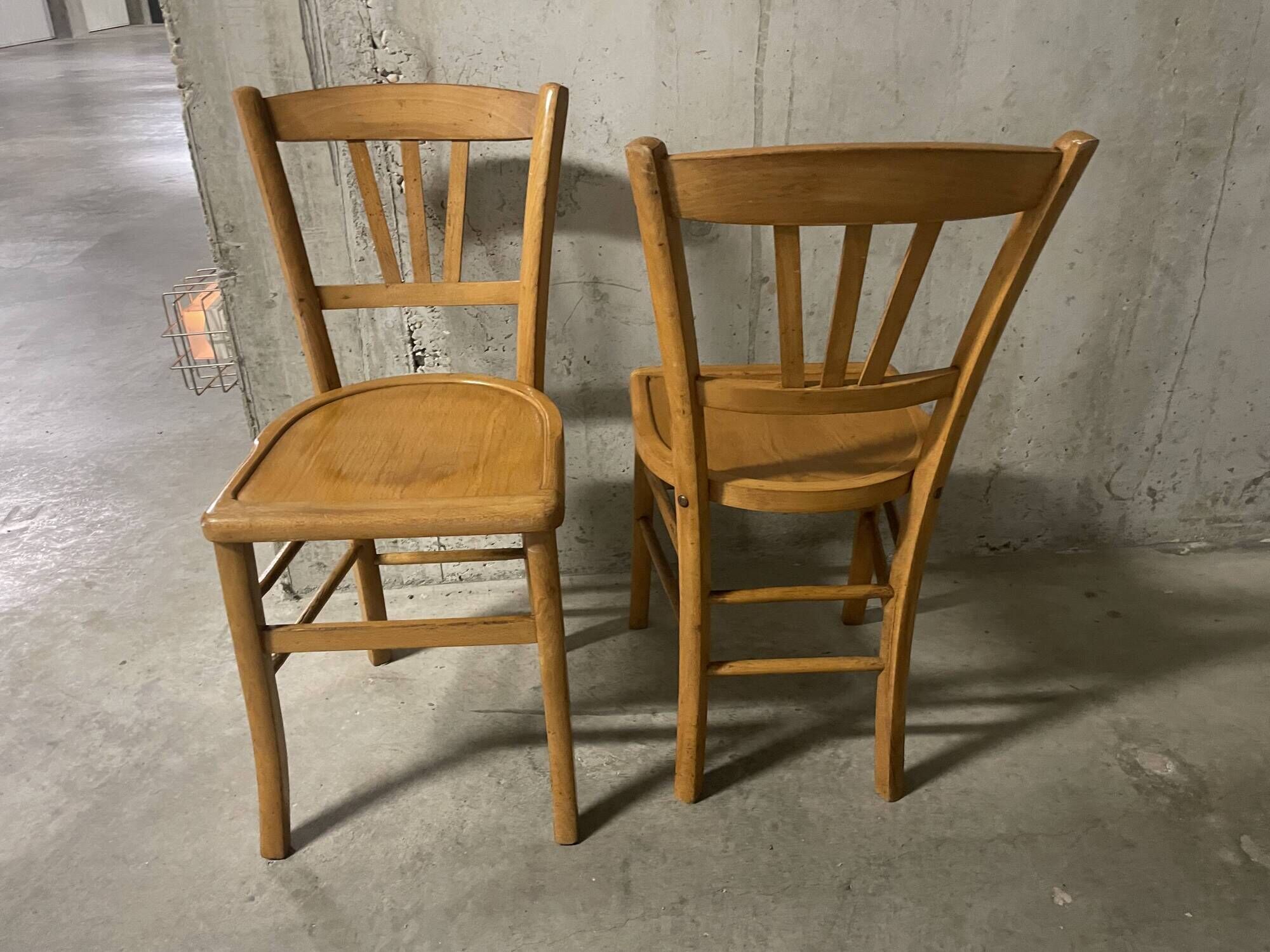 Pair of 1960s bistro chairs
