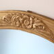 Oval mirror in gilded wood, antique, art deco 46x36cm