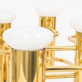 1 of 2 Sciolari Leola wall-mounted ceiling light in brass, Germany, 1970s