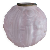 Vase boule art déco rose