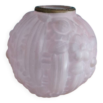 Pink art deco ball vase