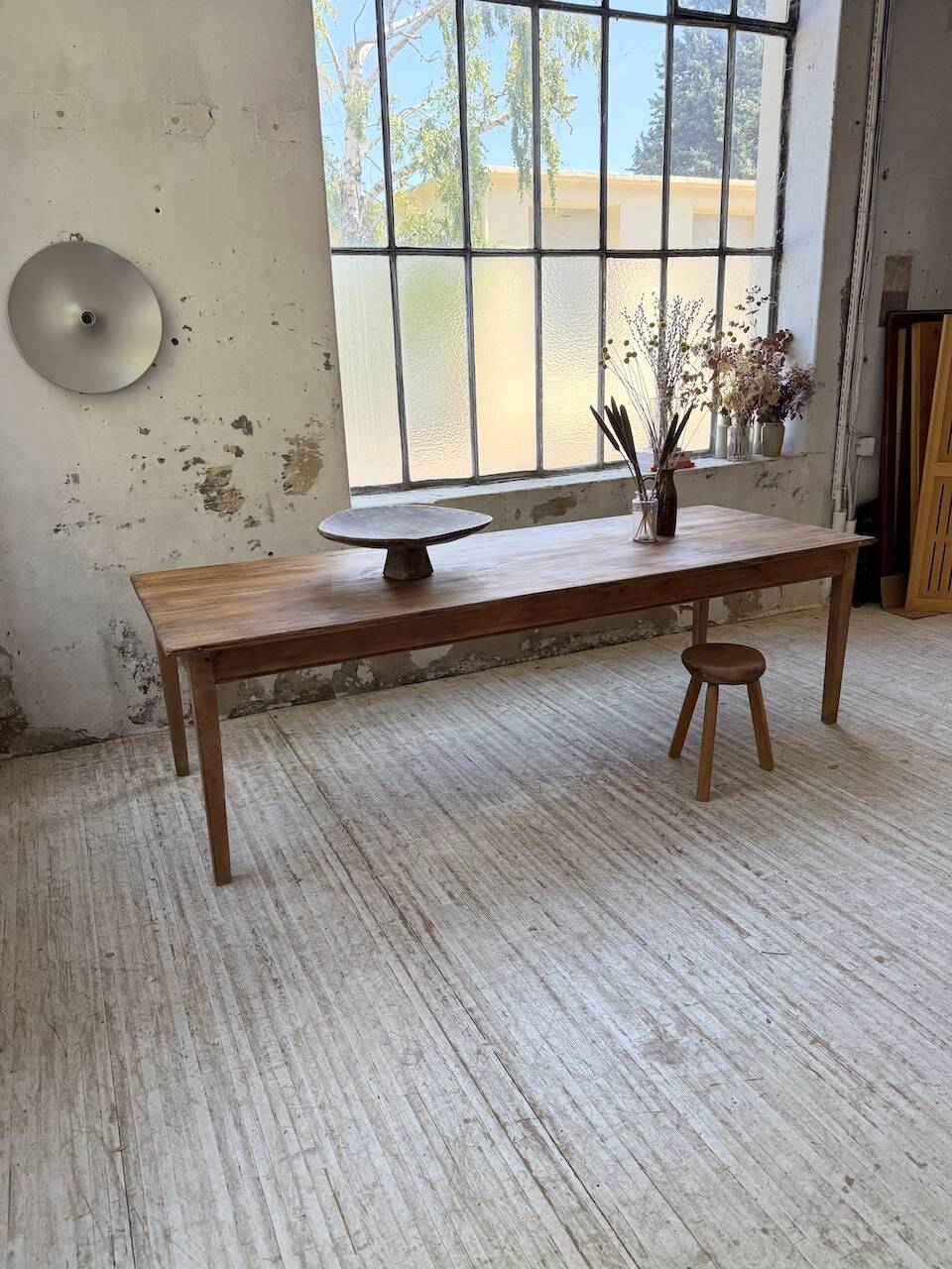 50s pine and oak farmhouse table 2.5m