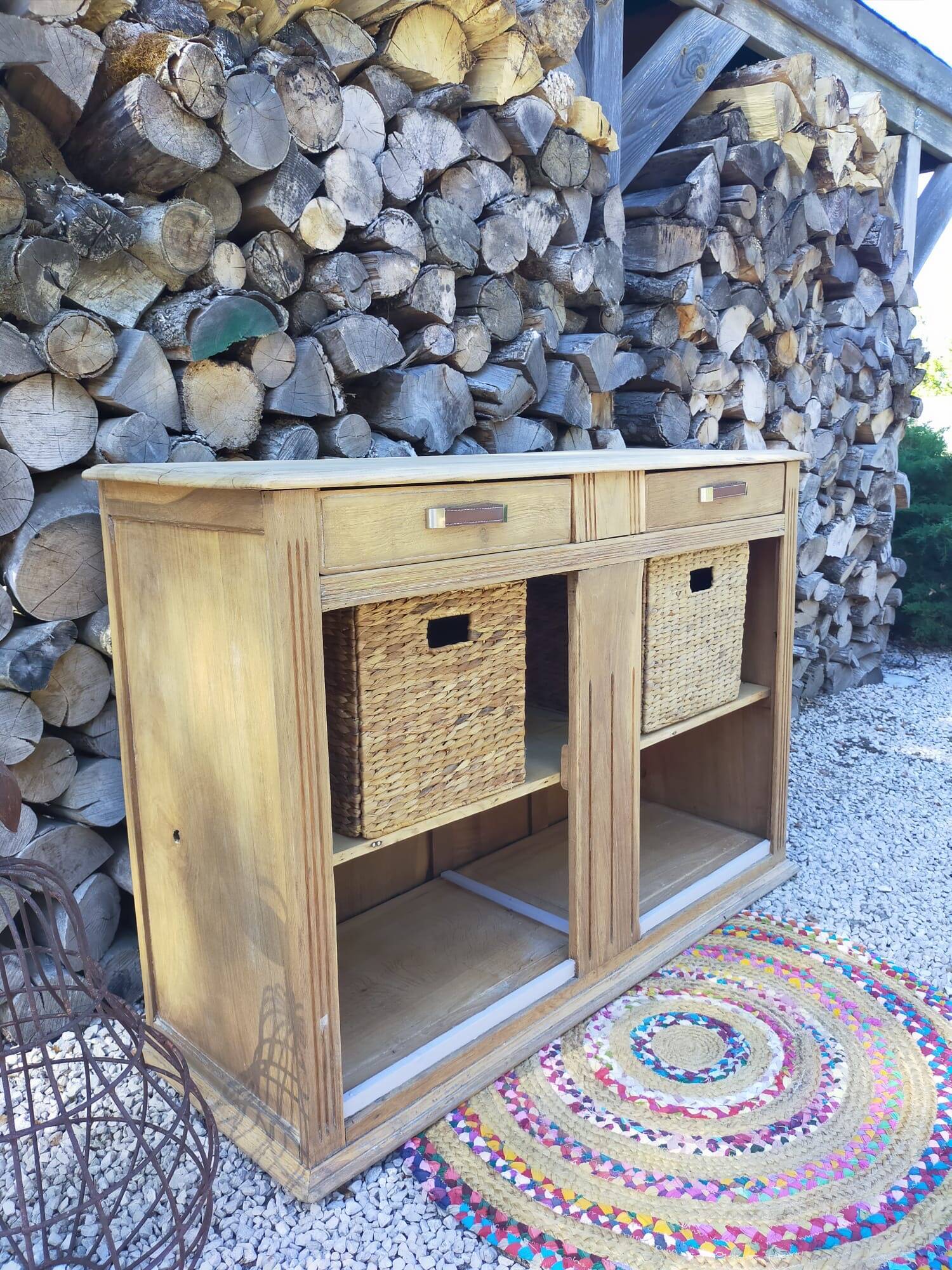 Solid wood storage furniture