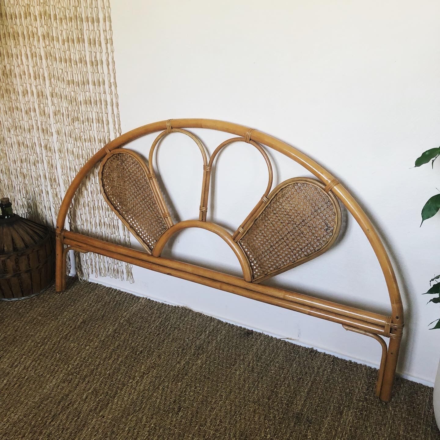 Rattan headboard and canning