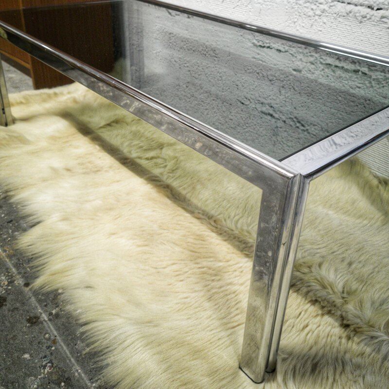 Vintage coffee table smoked glass