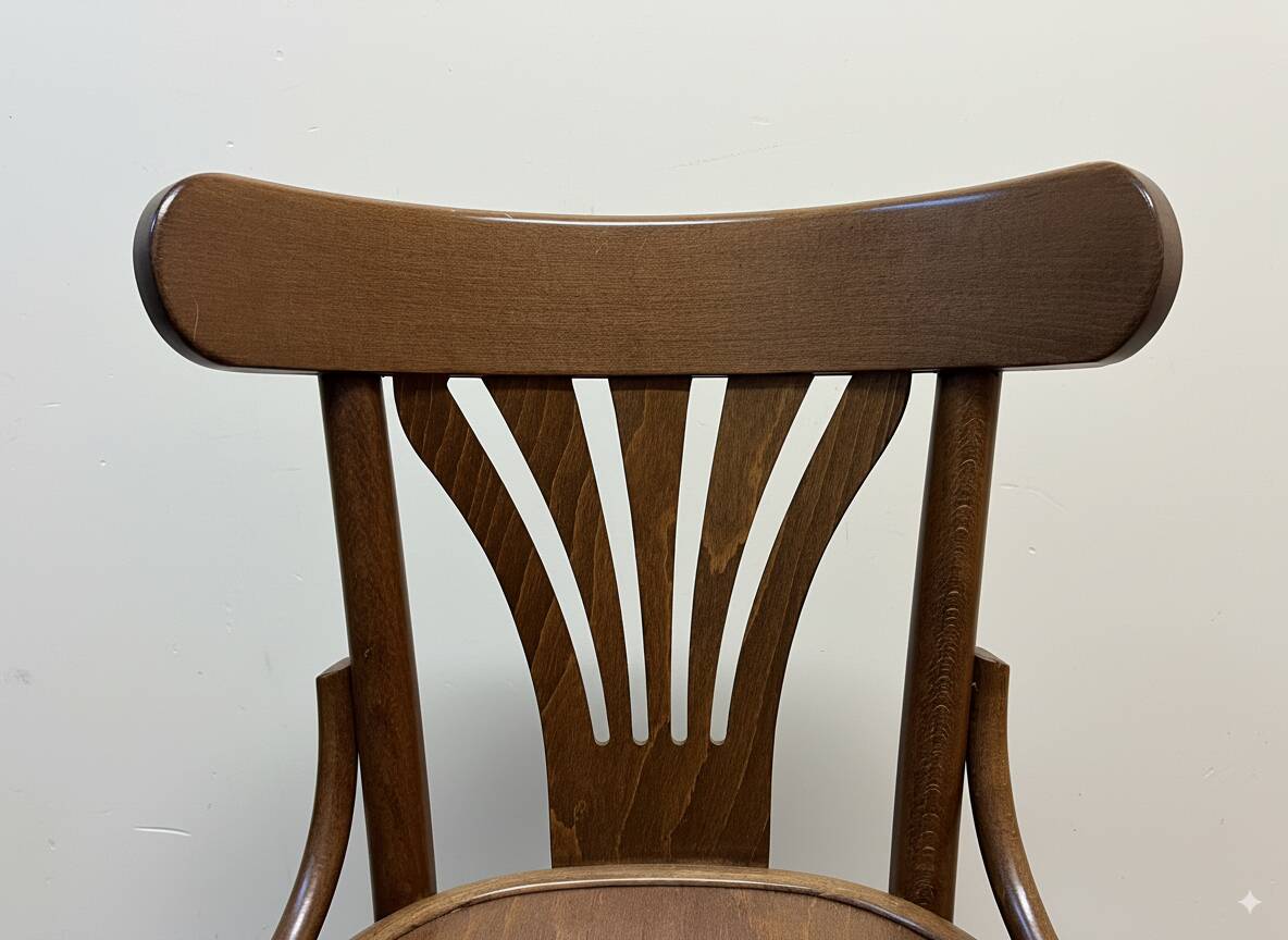 Oak palmette bistro chair