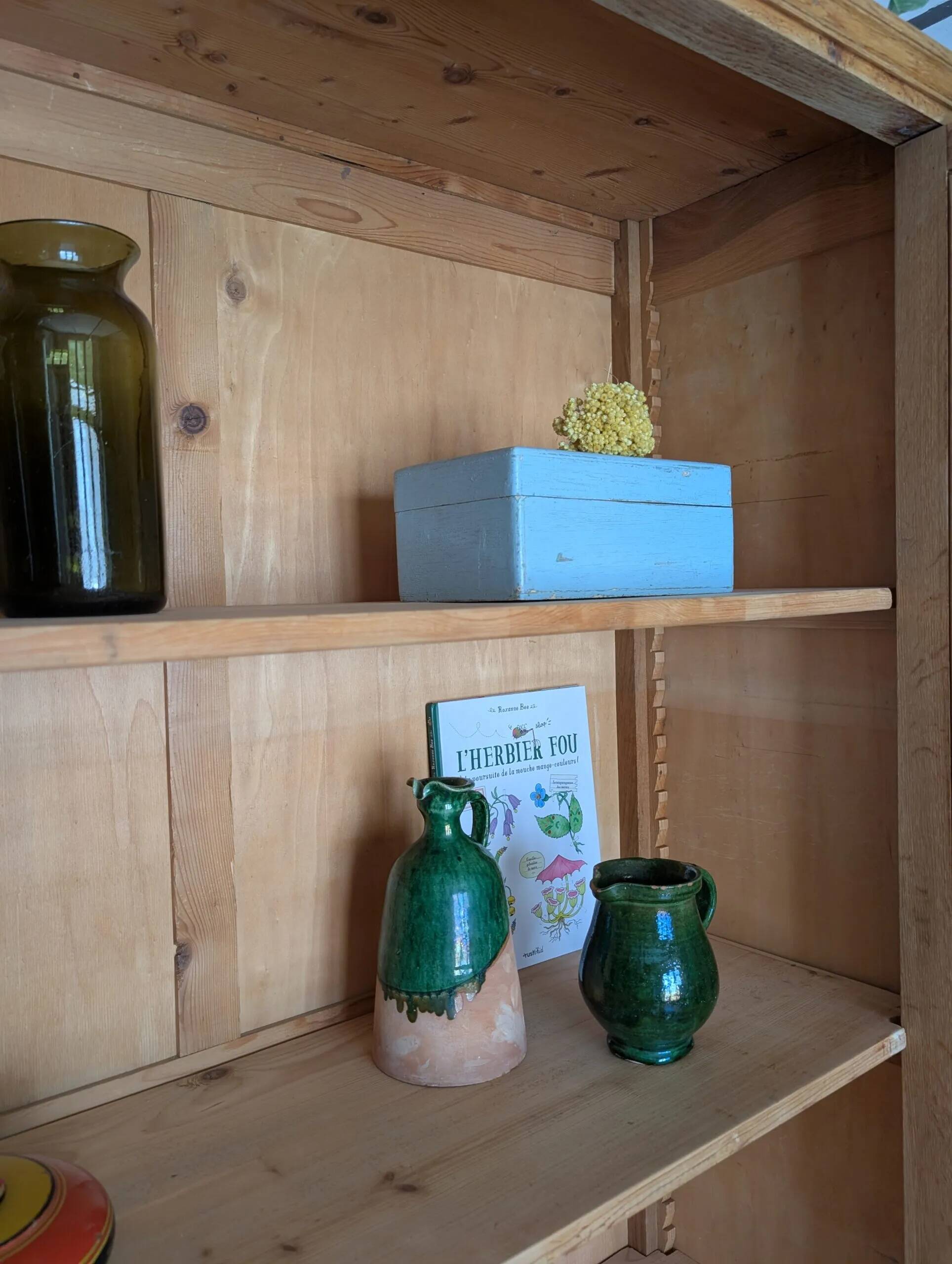 Vintage 1950s light oak school display cabinet – Vintage bookshelf
