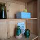 Vintage 1950s light oak school display cabinet – Vintage bookshelf
