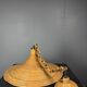 Mid-Century Italian witch hat pencil reed rattan bamboo and brass pendant